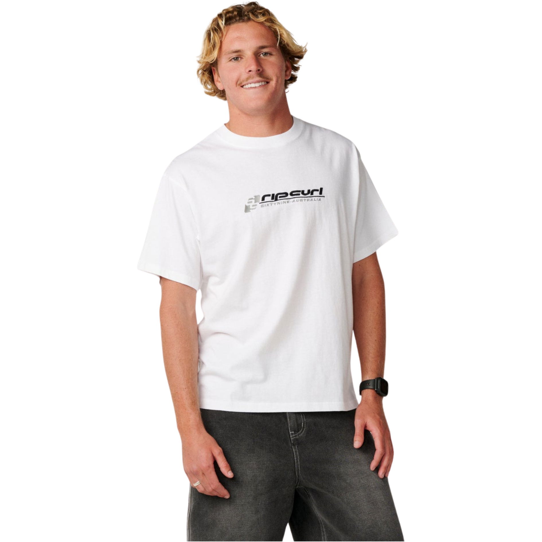 2026 Rip Curl Archive 69 Embroidered T-shirt 14DMTE - White